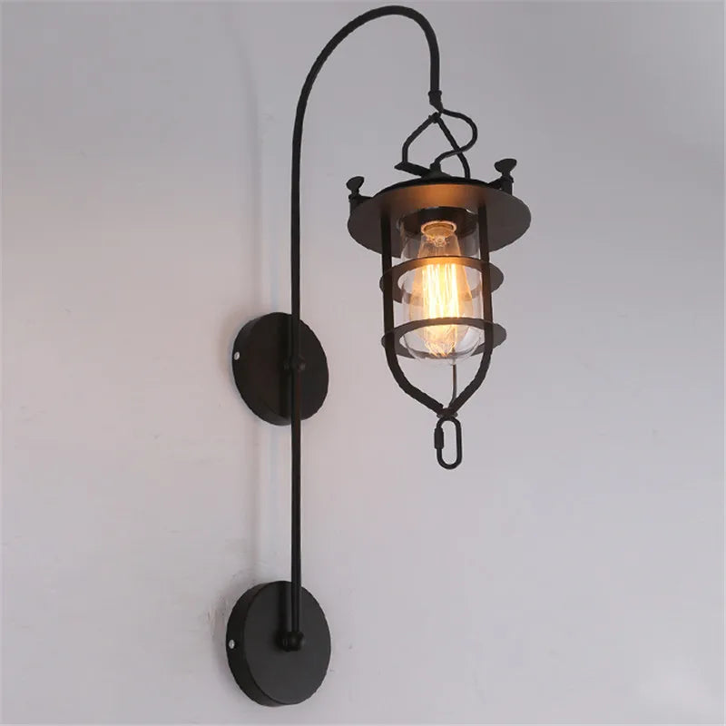 American industrial wall light