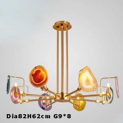 Iron Agate Round Chandelier, view 11