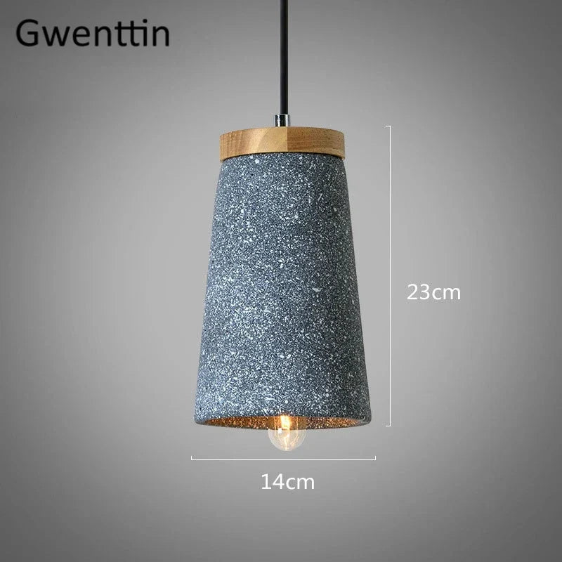 Cement and Wood Pendant, view 8