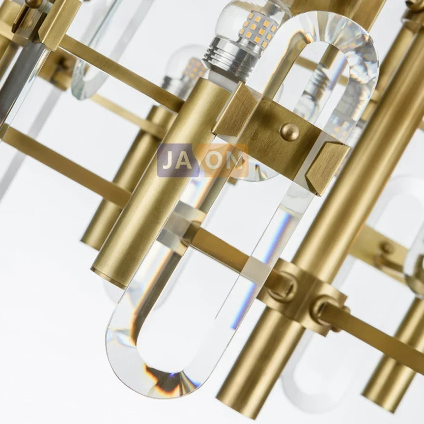 Gold or Black Crystal Chandelier, view 6