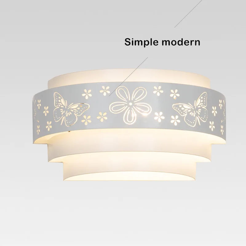 White butterfly sconce