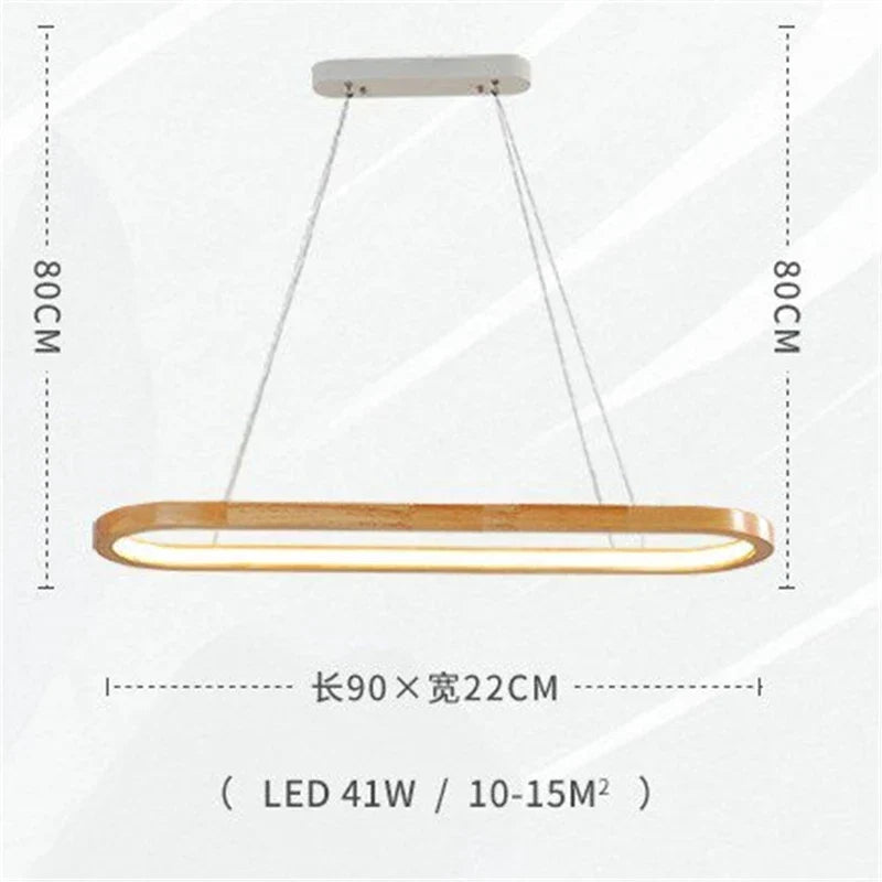 Solid Wood LED Linear Pendant, view 7