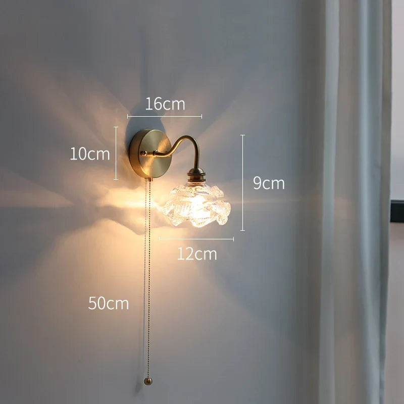 Glass Flower Wall Light, view 10