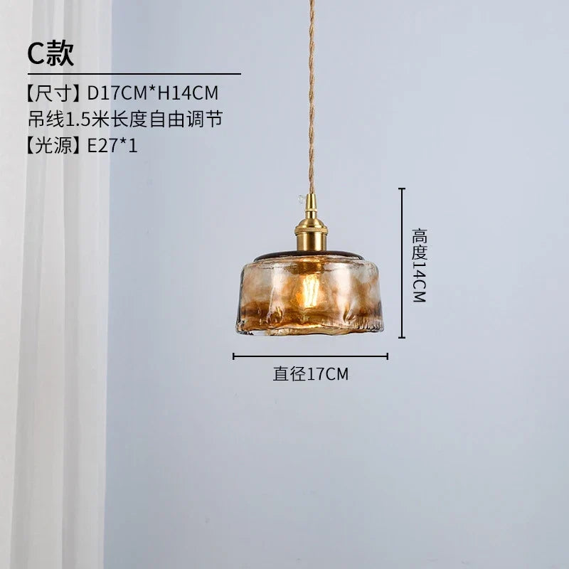 Retro Industrial Glass Pendant, view 9