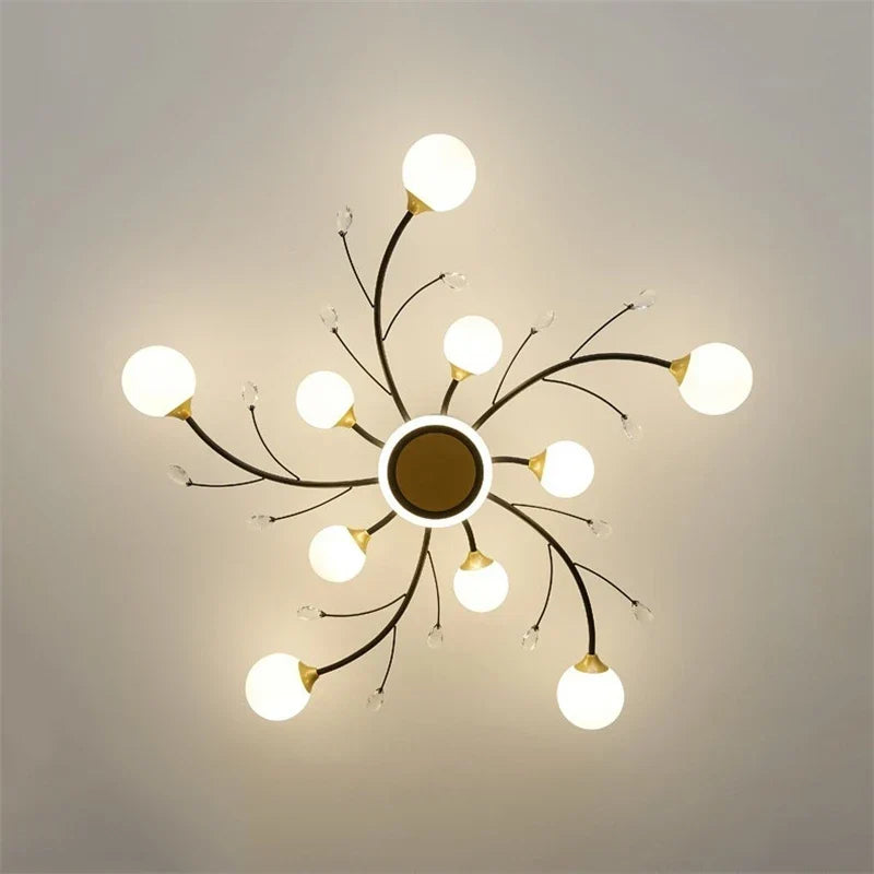 Vintage crystal ceiling light