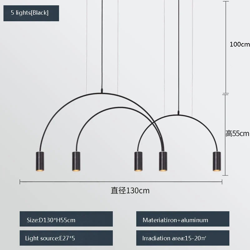 Modern Multi-Light Pendant, view 22