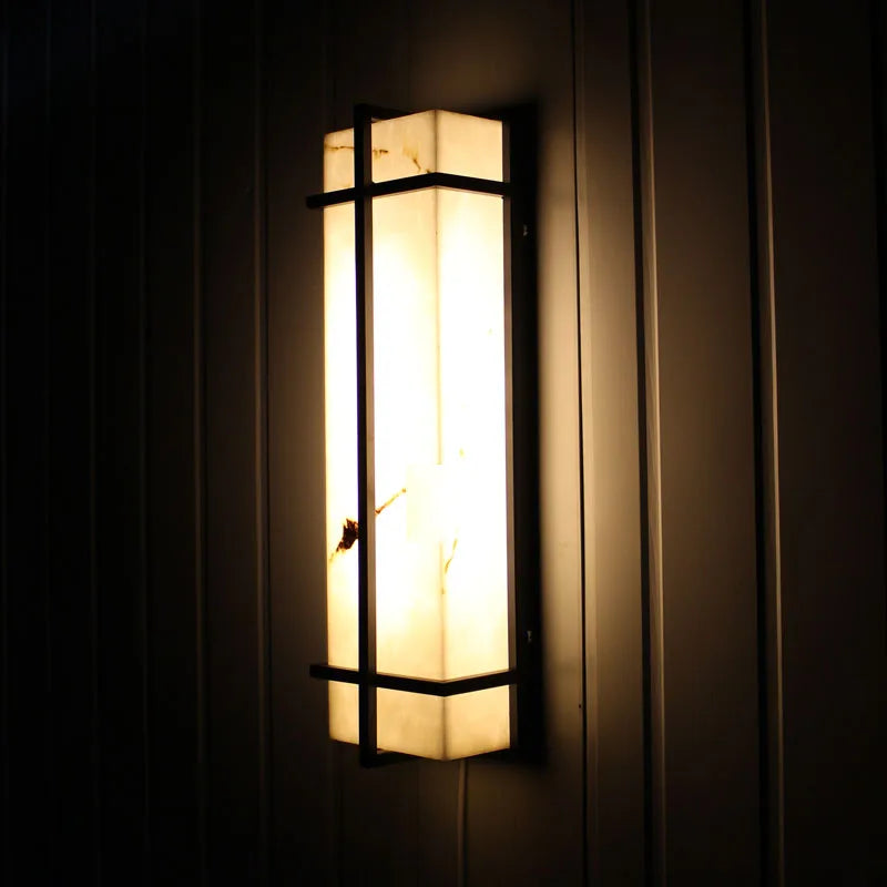 Outdoor hotel glass wall light