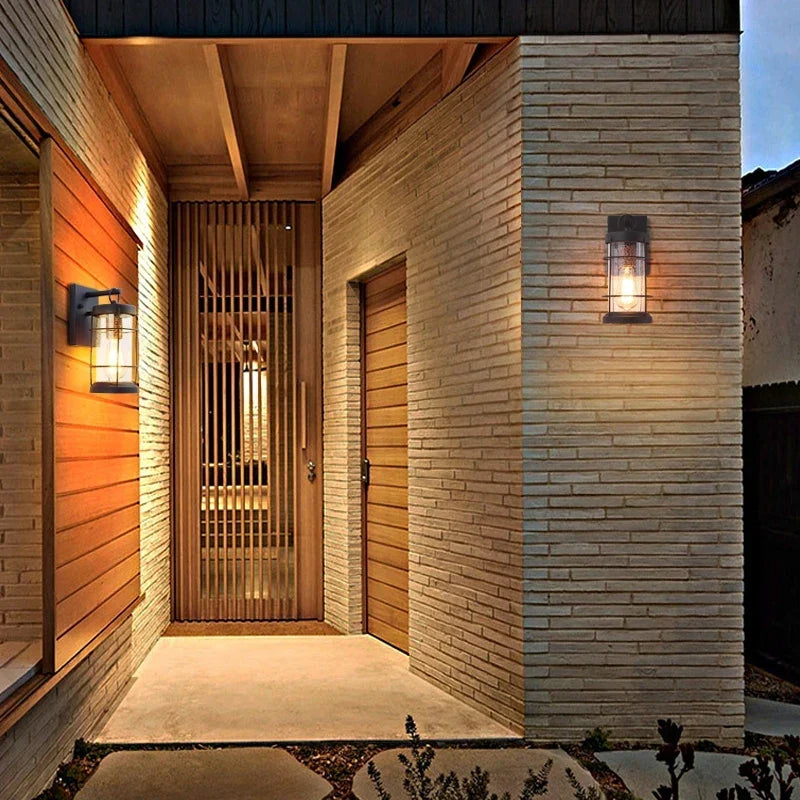 Black Outdoor Wall Light, view 4