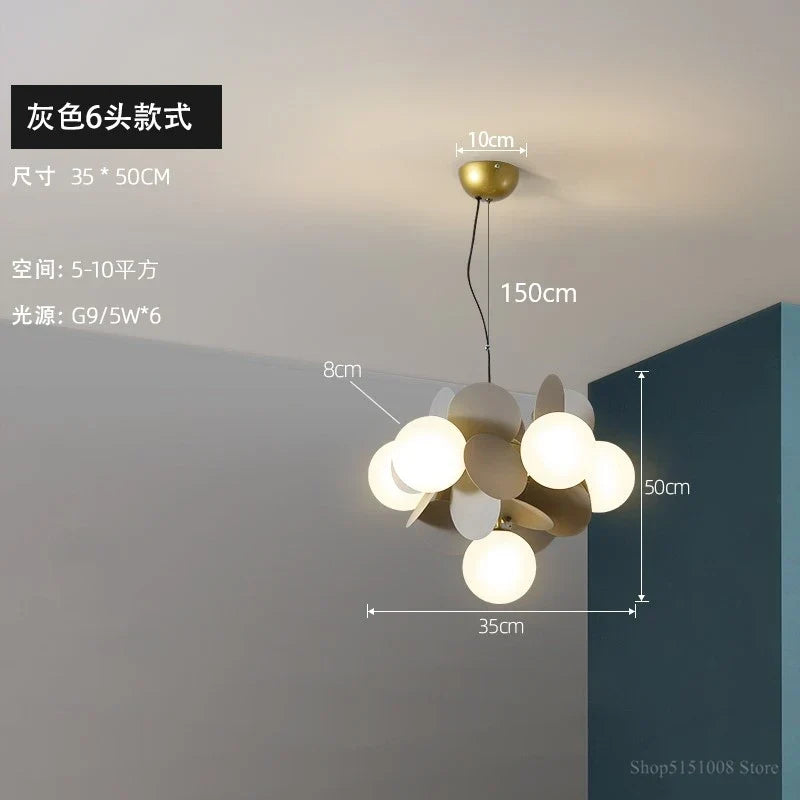 Acrylic Flower LED Chandelier, view 23