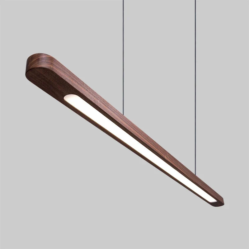 Wood Linear LED Pendant, view 4