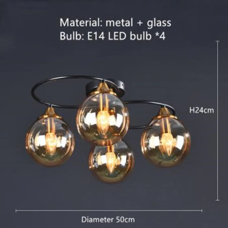 Glass Ball Chandelier, view 13