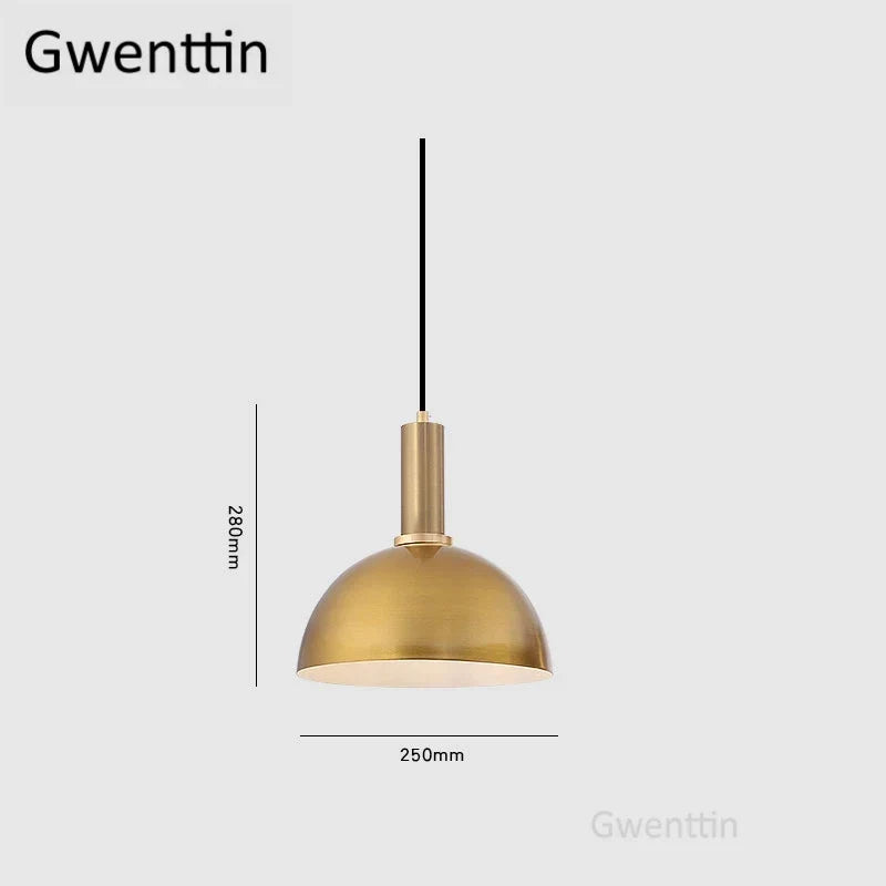 Nordic Industrial Gold Pendant, view 10