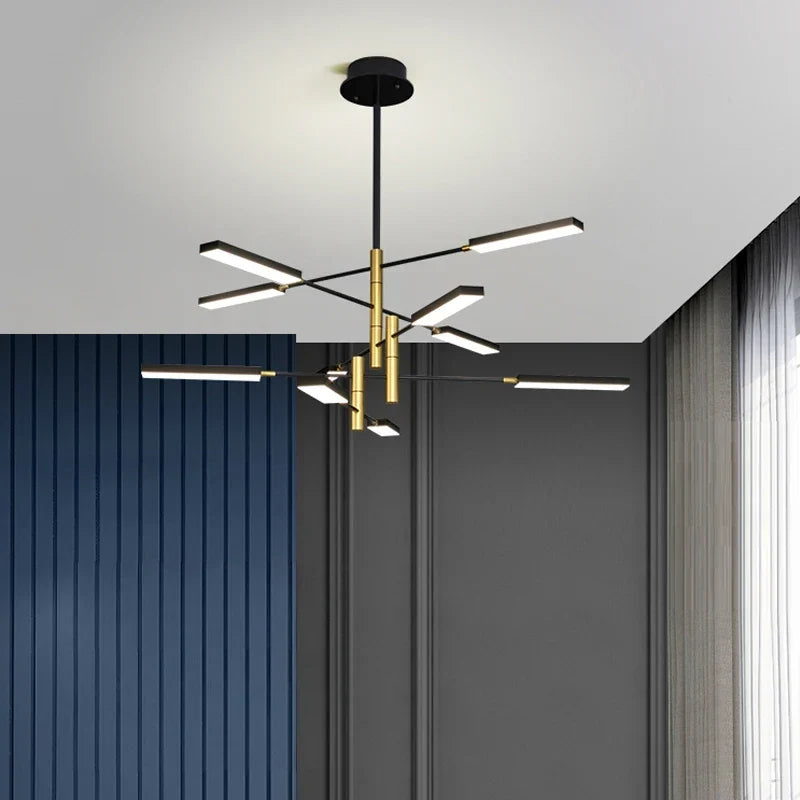 Copper LED chandelier