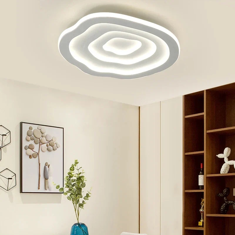 Romantic white flush mount