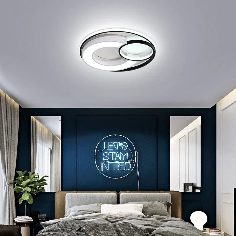 Black LED flush mount