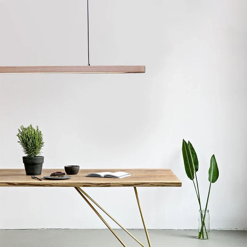 Wood Linear LED Pendant, view 6