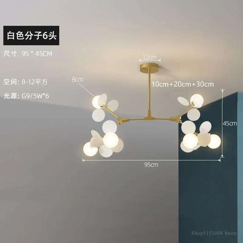 Acrylic Flower LED Chandelier, view 17
