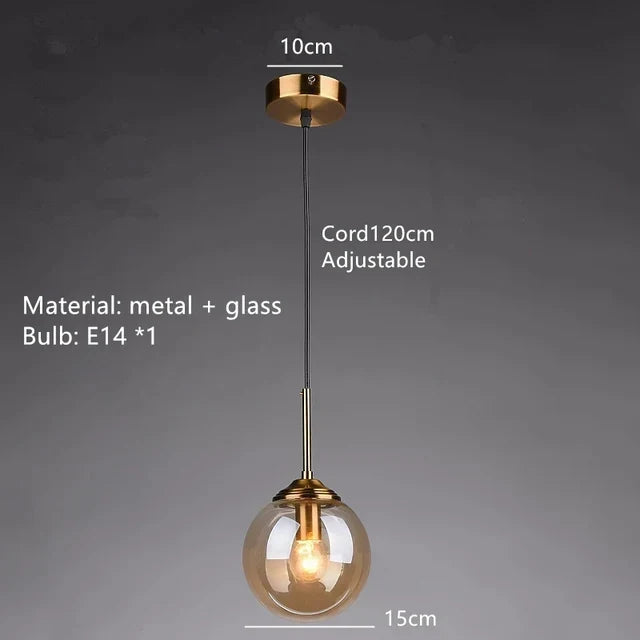 Nordic Glass Chain Pendant, view 14