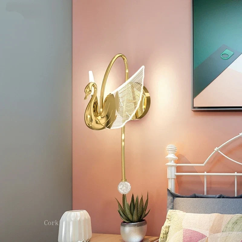 Nordic gold LED wall light