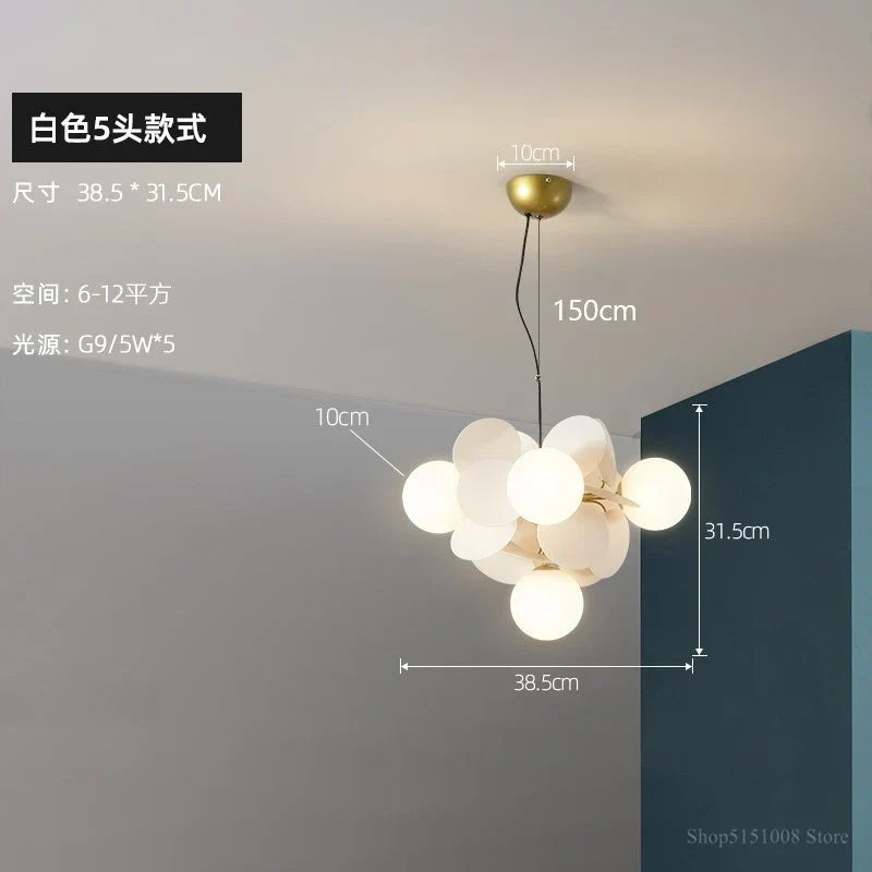 Acrylic Flower LED Chandelier, view 20
