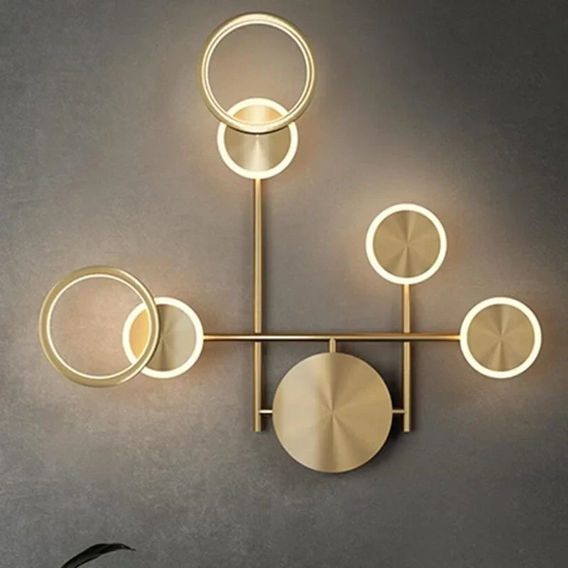 Three-light LED wall light