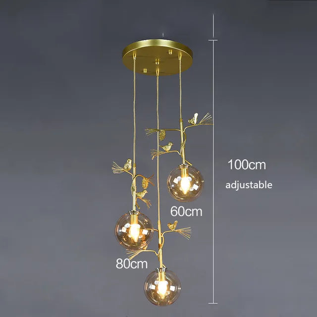 Modern Glass Chandelier, view 12