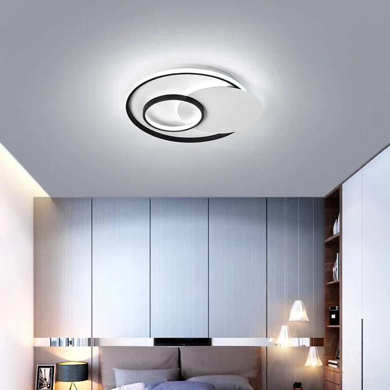 Black white flush mount