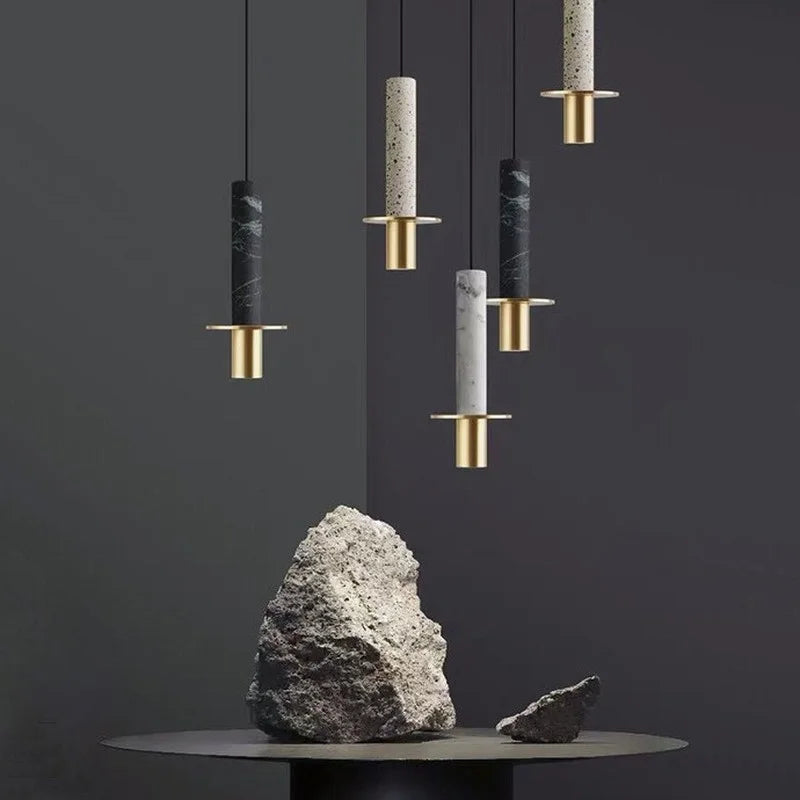 Concrete pendant in a cafe