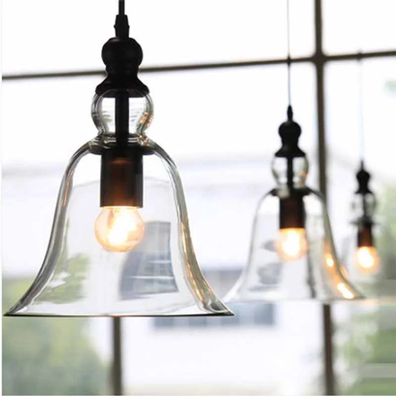 White pendant over a dining table