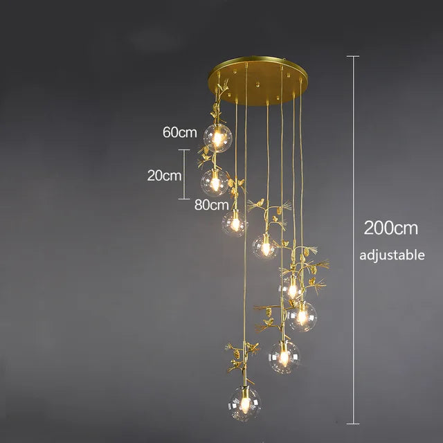 Modern Glass Chandelier, view 13