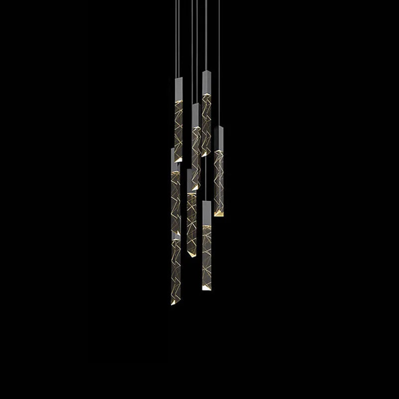 Crystal cascade chandelier