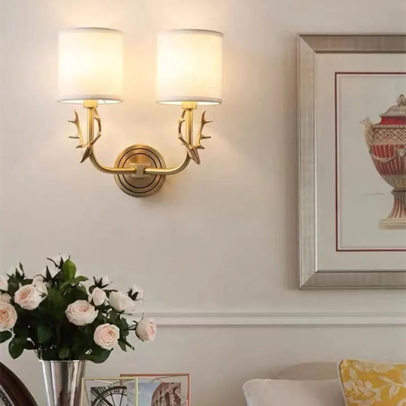 Brass Deer Head Light, view 4