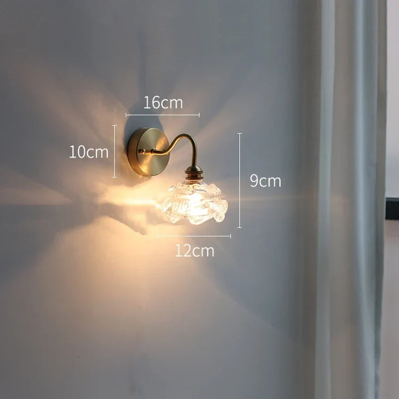 Glass Flower Wall Light, view 9