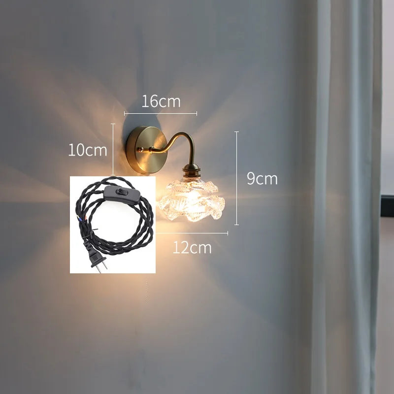 Glass Flower Wall Light, view 15