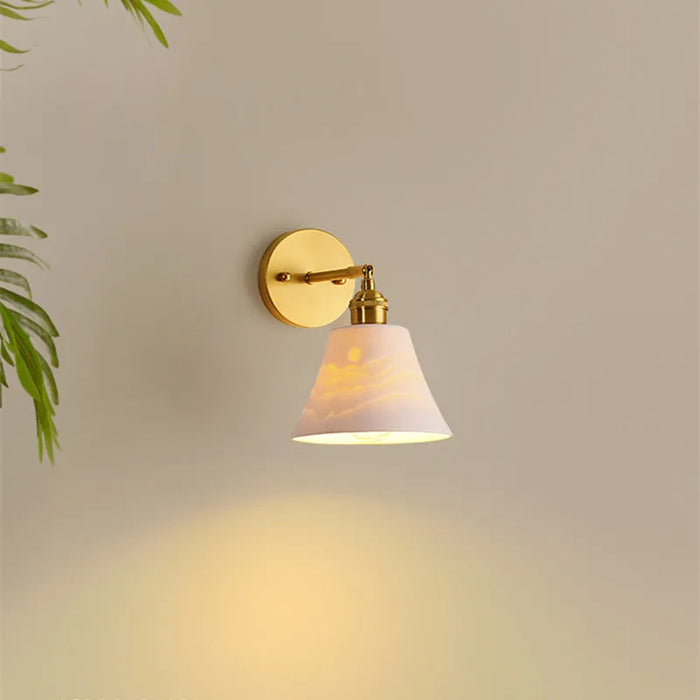 Nordic ceramic copper wall light