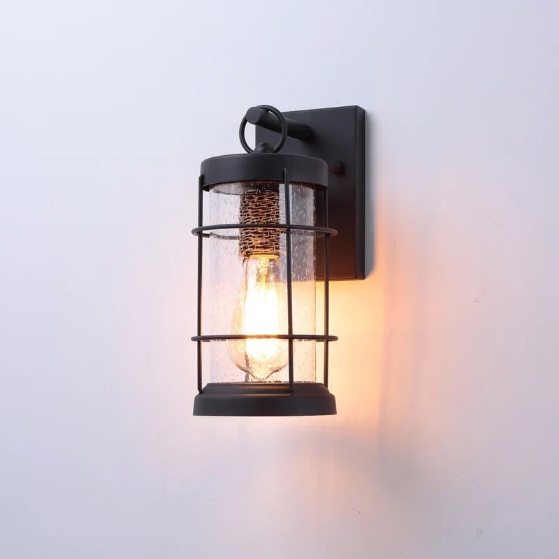 Black Outdoor Wall Light, view 5