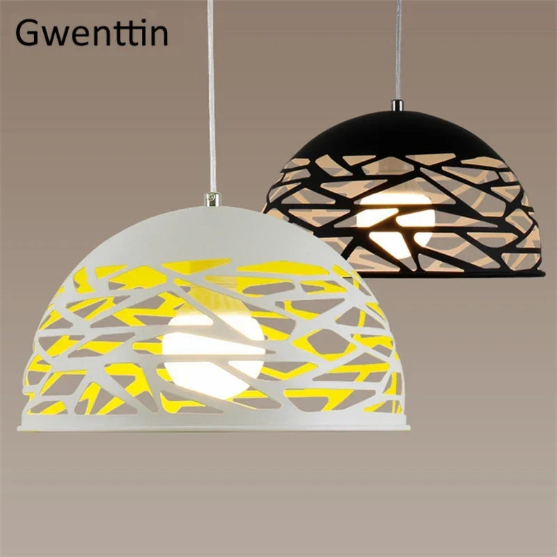 Eggshell metal pendant