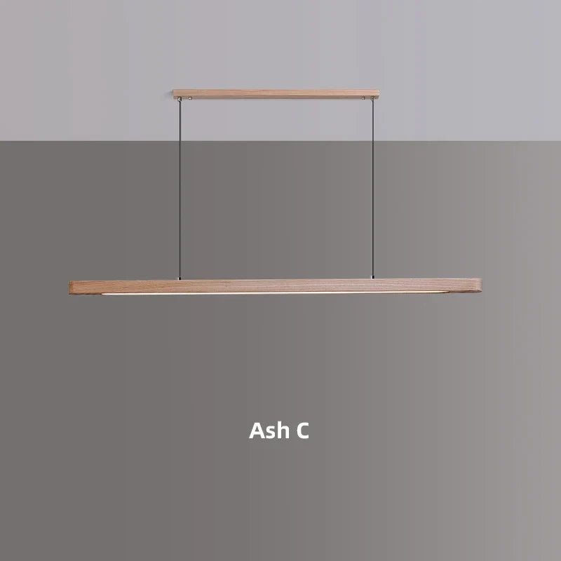 Wood Linear LED Pendant, view 9