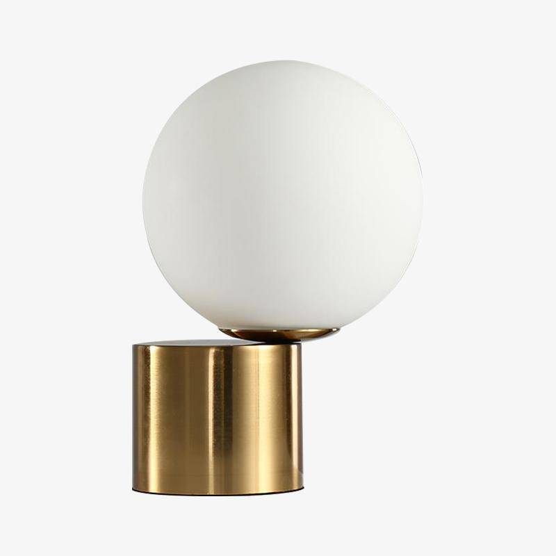 Glass globe table lamp