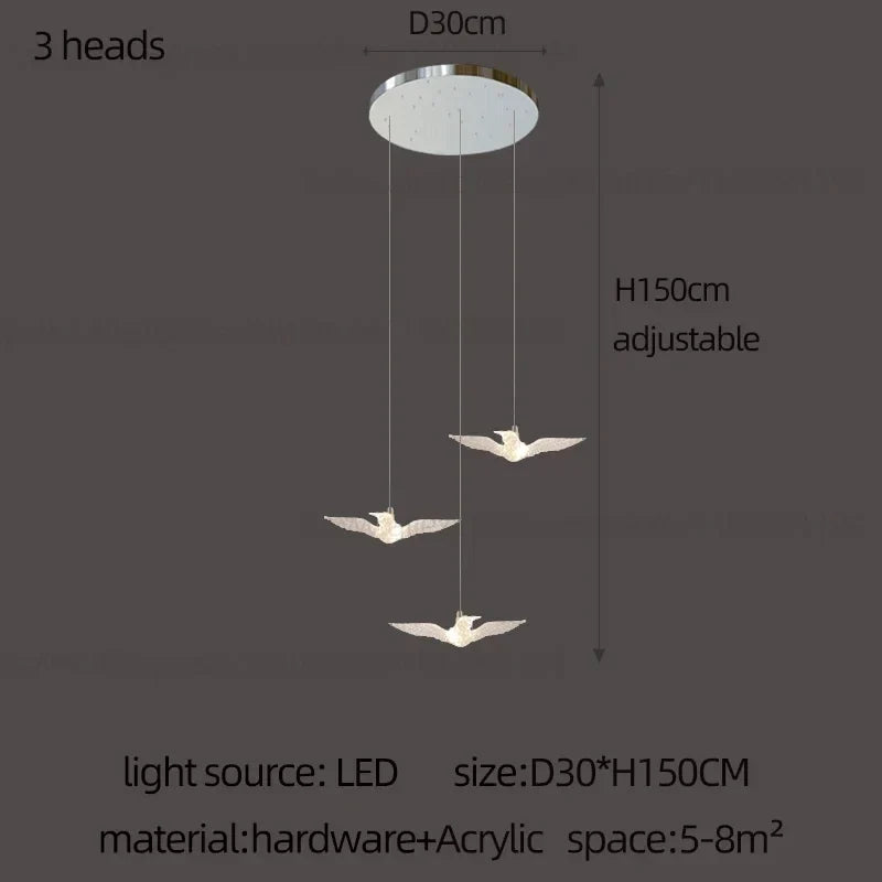 Bird LED Chandelier, view 17