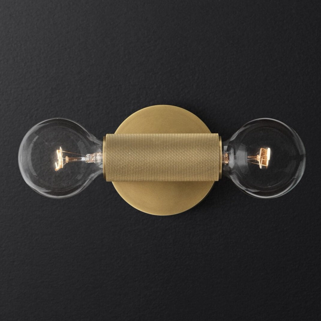 Double head wall light in a hallway