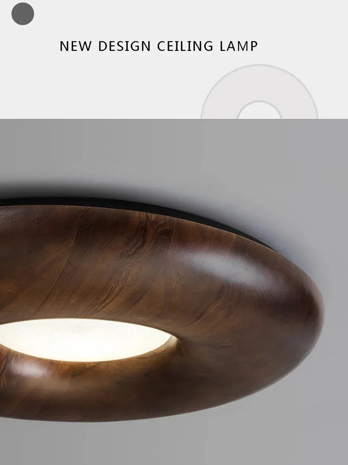 Wood LED ceiling light