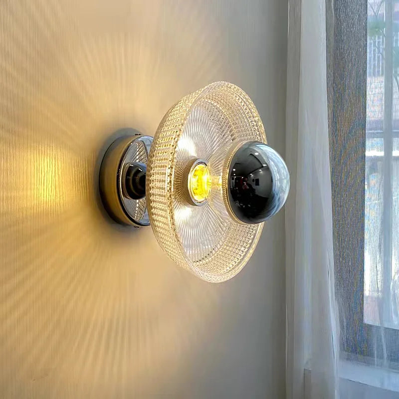 French glass medieval wall light