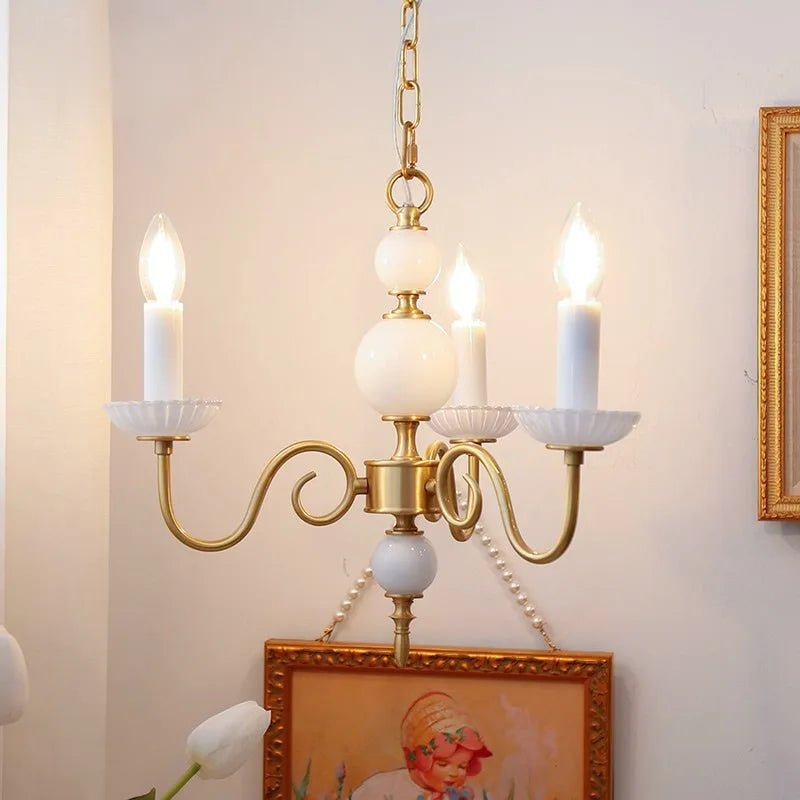 Industrial copper chandelier