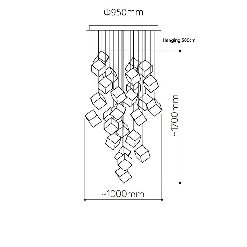 Square Crystal Pendant, view 11