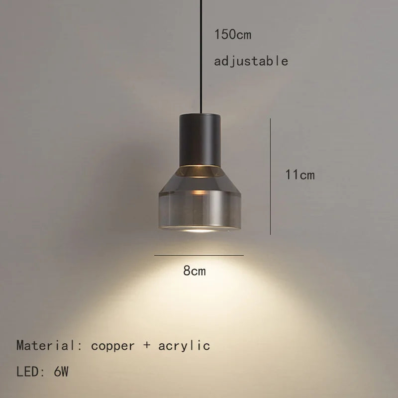 Clear Acrylic Pendant Light, view 10