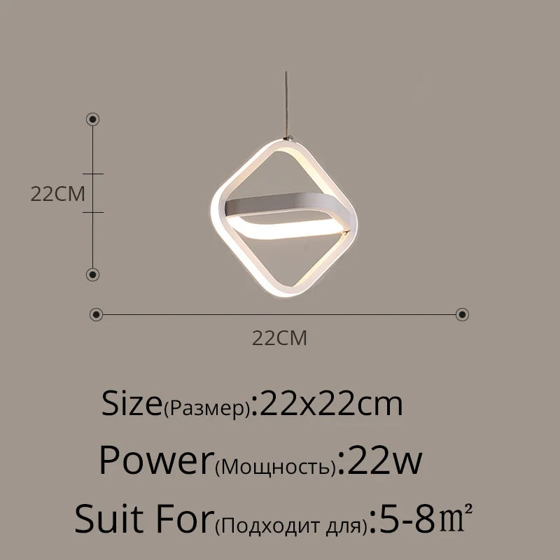 Geometric LED Pendant, view 17