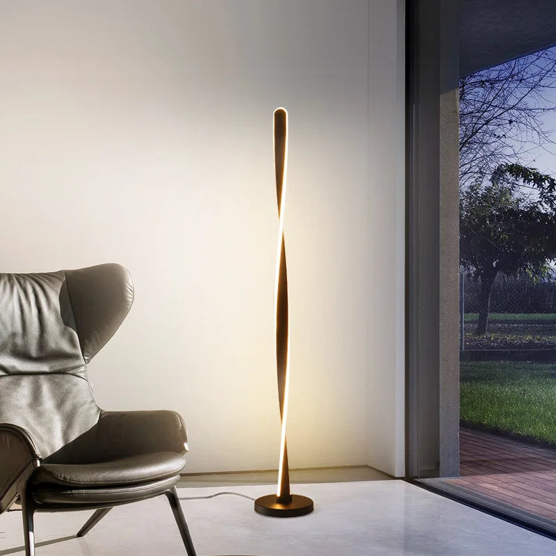 Spiral floor lamp