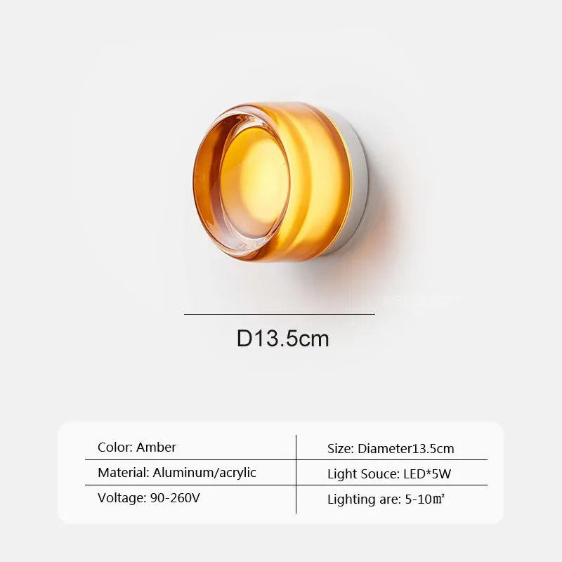 Amber Jelly Wall Light, view 11