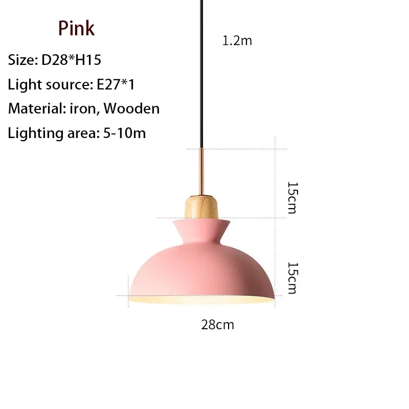 Nordic Solid Wood Pendant, view 16